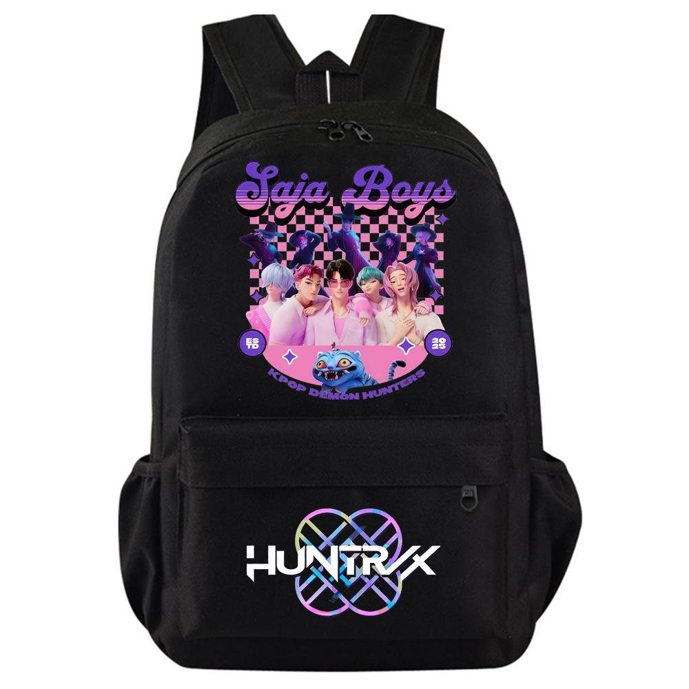Anime K-Pop Demon Hunters Printed Backpack for Teenager Student Girl Boy Bookbag Schoolbag Women Large Capacity Waterproof Travel Bag Kid Gift