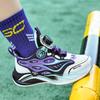 Boys basketball shoes 2025 spring new rotating buckle classmate mesh breathable waterproof non-slip middle and older children's running shoes