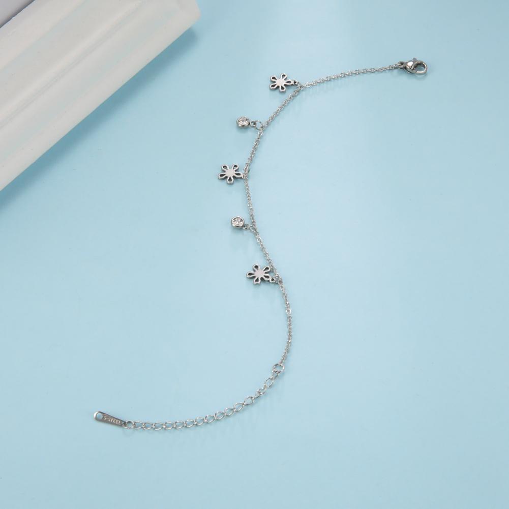 Korean Butterfly Crystal Bracelets on Hand for Women Stainless Steel Charm Bracelet Jewelry Valentine's Day Gift