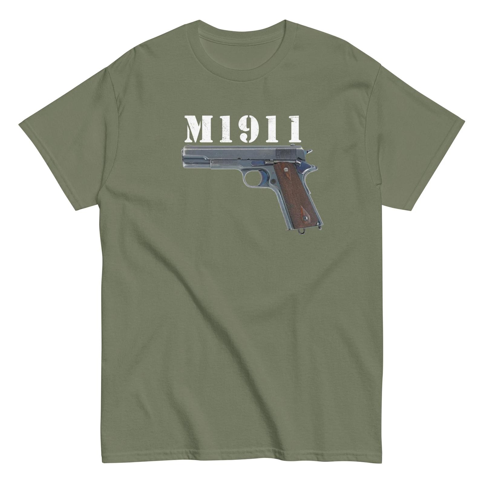 Армейский пистолет Colt M1911 Унисекс Классическая футболка XXXXL