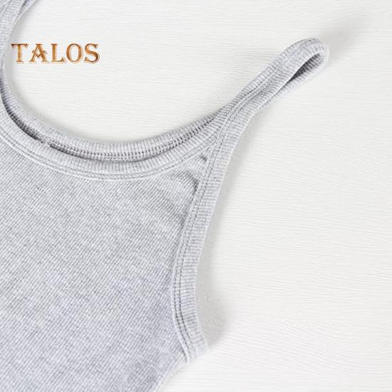 Dámské tílko bez rukávů, špagetové ramínko, kulatý výstřih, žebrovaný pletený tílko, slim střih, základní tílko, pro denní nošení, pláž, kancelář