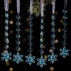 6pcs/set Transparent Acrylic Ice Pendants Sparkling Acrylic Christmas Tree Hanging Crystal Prisms Icicle Water Drop Ornament