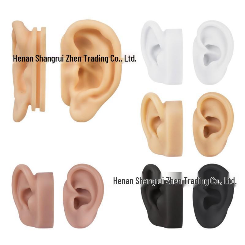 5D Ear Picking Silicone Model: Earphone Display, Acupoint, Jewelry & Hearing Aid Prop