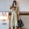 Girls' 2025 Autumn Street Style Cargo Pants Two-Piece Set for Big Kids