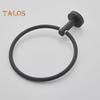 Suction Cup Towel Ring Wall-Mounted Metal Holder Solid Color Easy To Install Bathroom Hand Towel Holder Hanger Hook