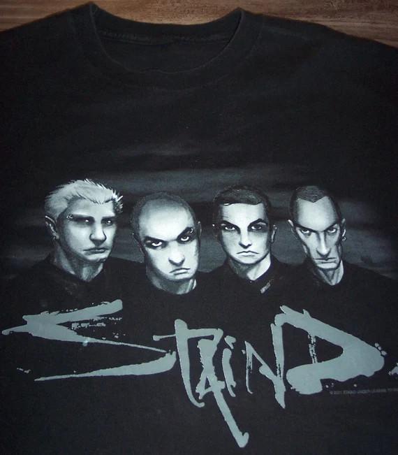 2001 STAIND BAND T-Shirt Black Classic Unisex Cotton Tee S -5XL BO717 Unisex T-Shirt L