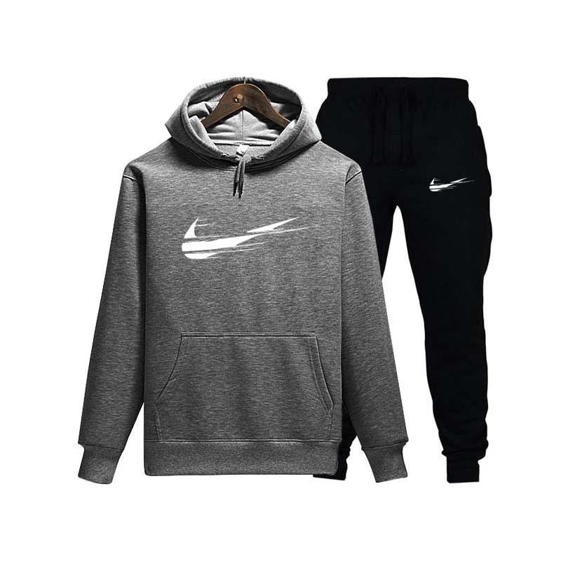 Nuovo Pullover Casual Sportivo Autunno e Primavera Felpa con Cappuccio Stampata Moda Uomo