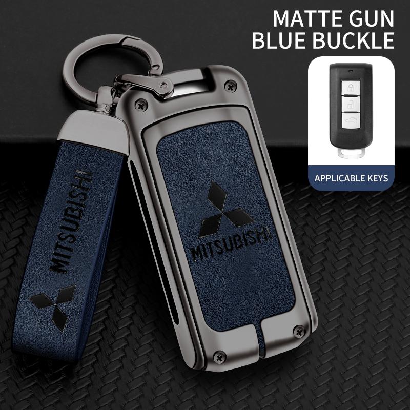 Auto Zinklegierung Schlüssel Etui Tasche Metall Schlüsselhülle für Mitsubishi Outlander Pajero Lancer EX Evolution X Ralliart Asx L200 Triton Colt