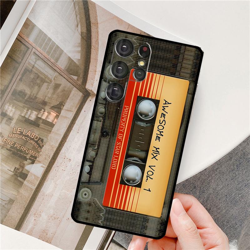 Retro-Kassettenband-Handyhülle Für Samsung Galaxy S25 Ultra S9 S10 S20 S21 S22 S23 S24 Plus S24 FE Bumper-Abdeckung