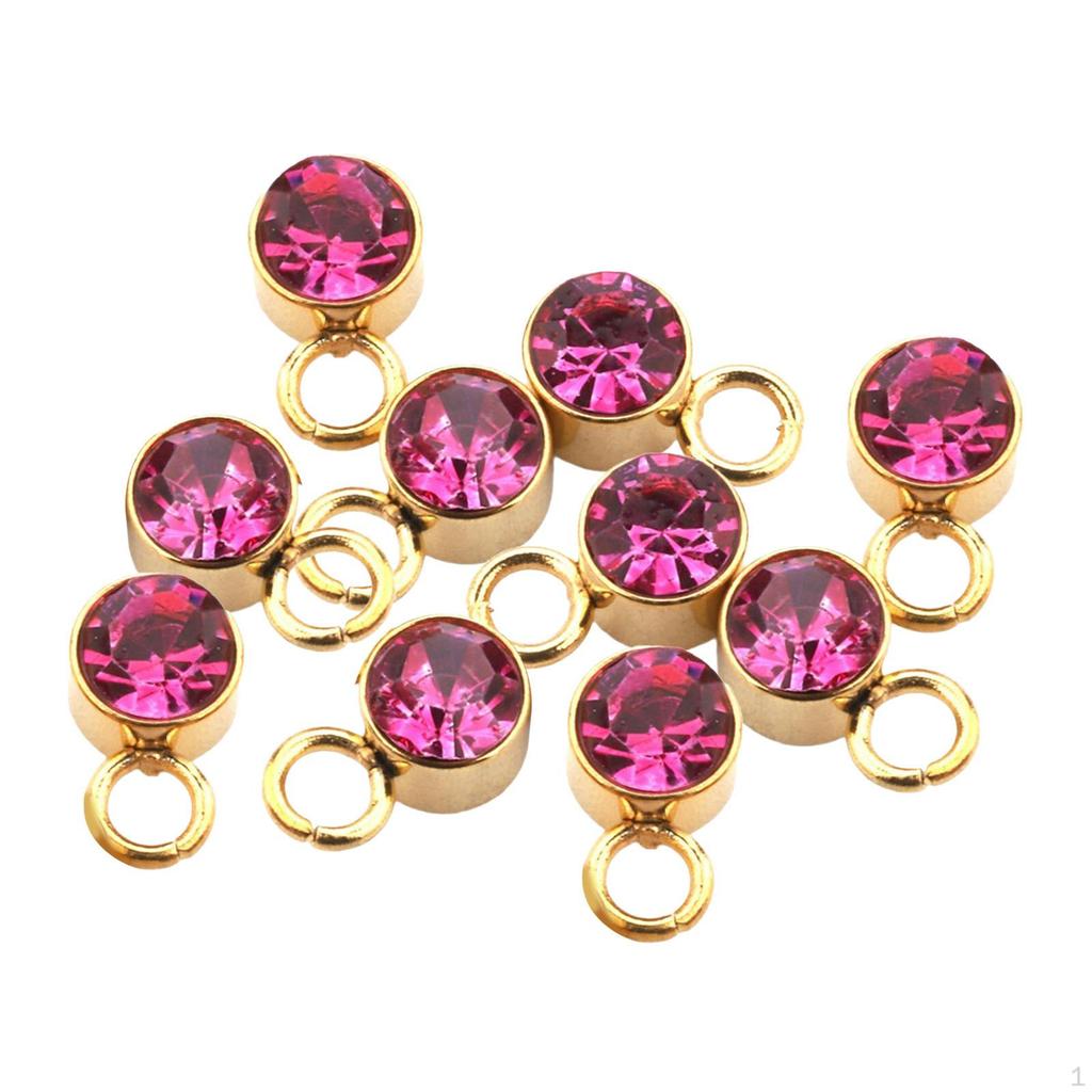 10 Stücke Kristall Charms DIY Runde Stecker Tropfen Perle Handgemachte Strass Anhänger für Halskette