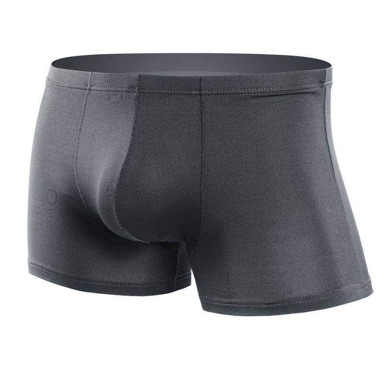 Pánské bezešvé boxerky z ledového hedvábí - Lehké, prodyšné, jednobarevné na jaro/léto