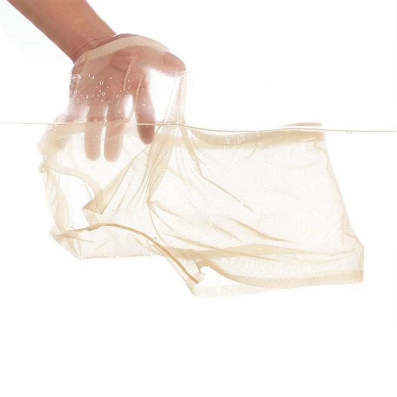 2pc Men's Thin Transparent Panties Mid-waist Mesh Sexy Boxer Shorts Capsule Pocket Breathable Nude Youth Boxers Ultra-thin