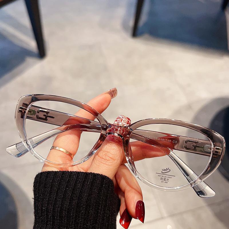 Vintage Anti Blue Light Optical Cat Eye Glasses Women For Female Myopia Prescription Frame Luxury Brand Designer  Frames