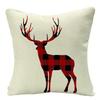 Christmas Cushion Cover Xmas Decorative Farmhouse Buffalo Check Pillowcase Holiday Party Decor Pillow Cover for Living Room Seat