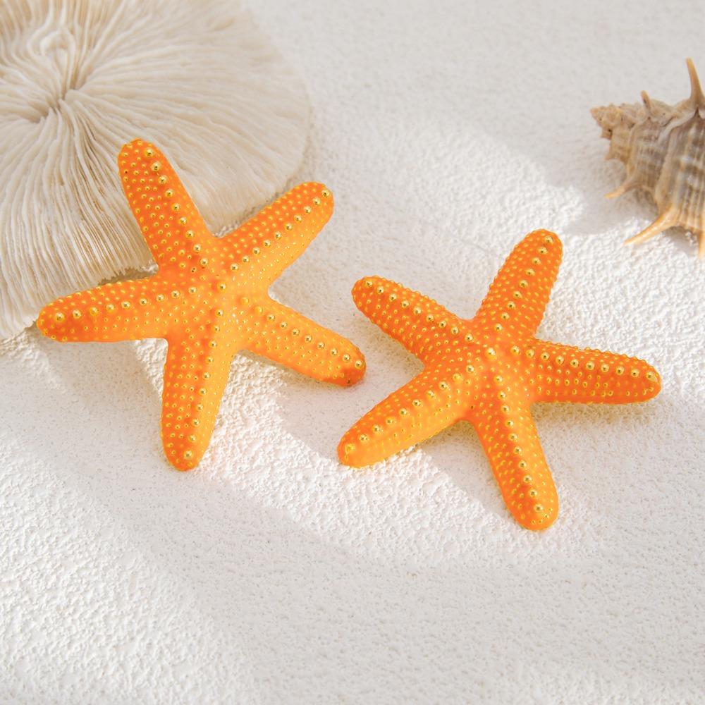 Choker Starfish Earrings Stud Colorful Beach Jewelry Set Vintage Star Necklace  Girls