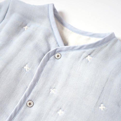 10mois  Dimoi  6way Sleeper Fluffy Gauze  6-layer Gauze  Powder Blue 22151021