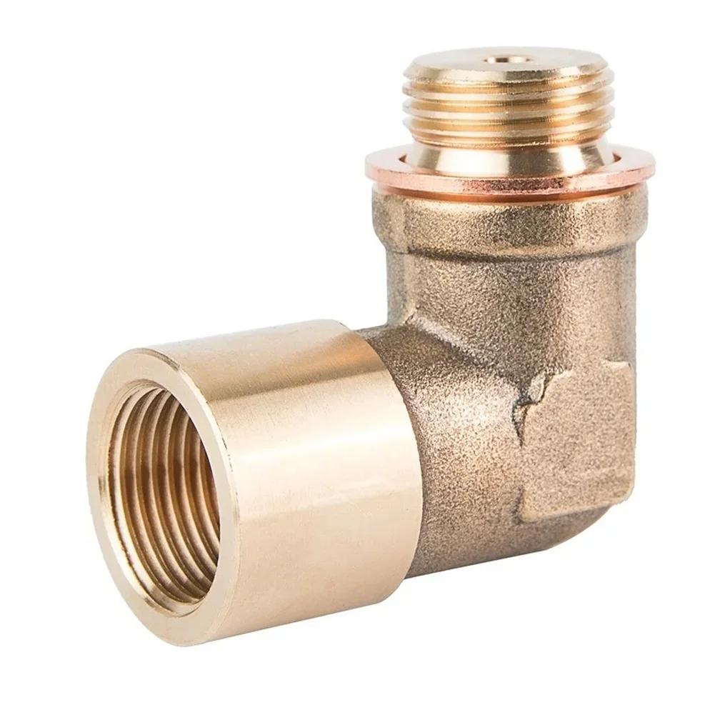 For Car Exhaust Sensor Adapter Brass M18x1 5 Thread with 90 Degree Elbow Fitting for Secure and Sensor Installation