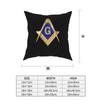 Freemason Gold Square Masonic Throw Pillow Cover Polyester Decorative Pillow Mason Creative Cushion Covers