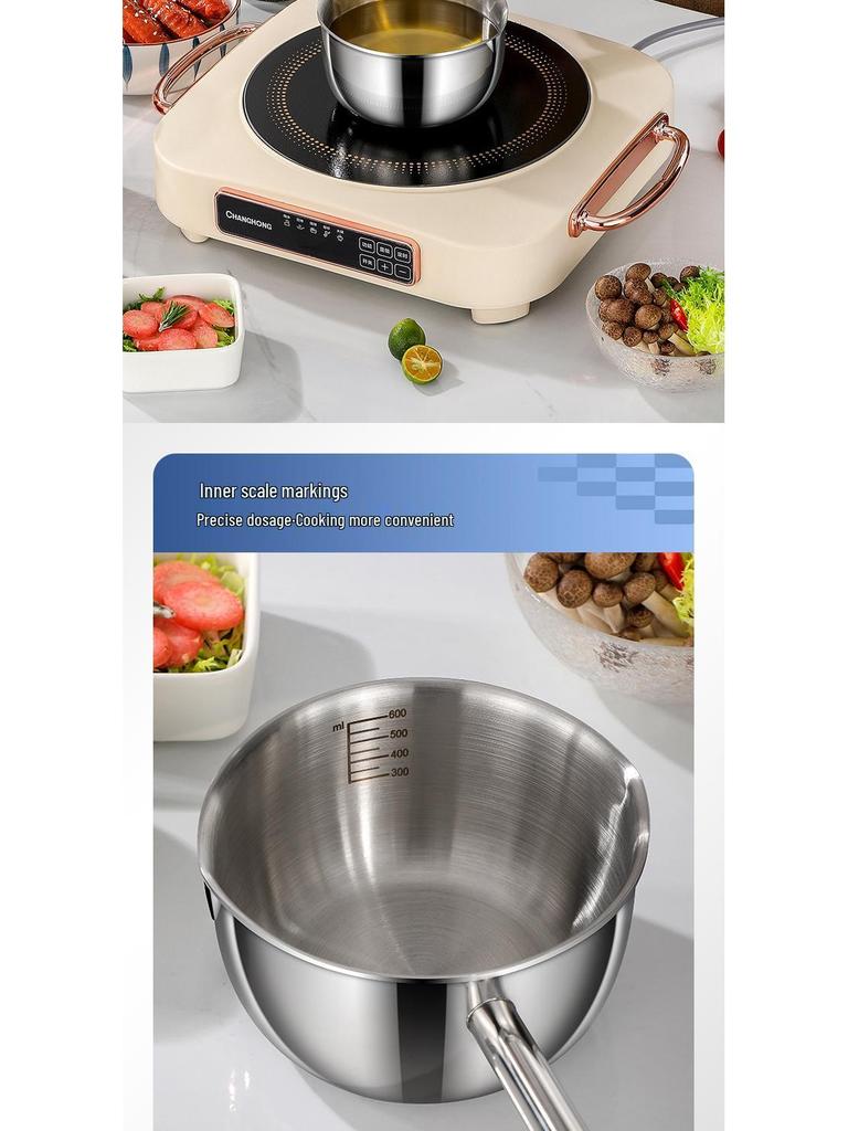 Mini-Topf aus Edelstahl 316 zum Frittieren, für Babynahrung und zum Kochen von Milch