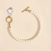 Multi-layer baroque imitation pearl necklace collarbone chain bracelet set retro light luxury niche neck chain fashion