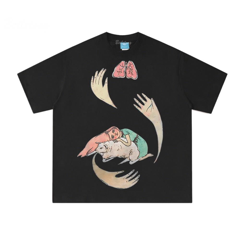 

Purity Ring Summer T-shirt Hip Hop O-neck Tshirt Gothic High Quality Tee-shirt Short Sleeve Clothes Soft 100%Cotton Tops XS пісочний