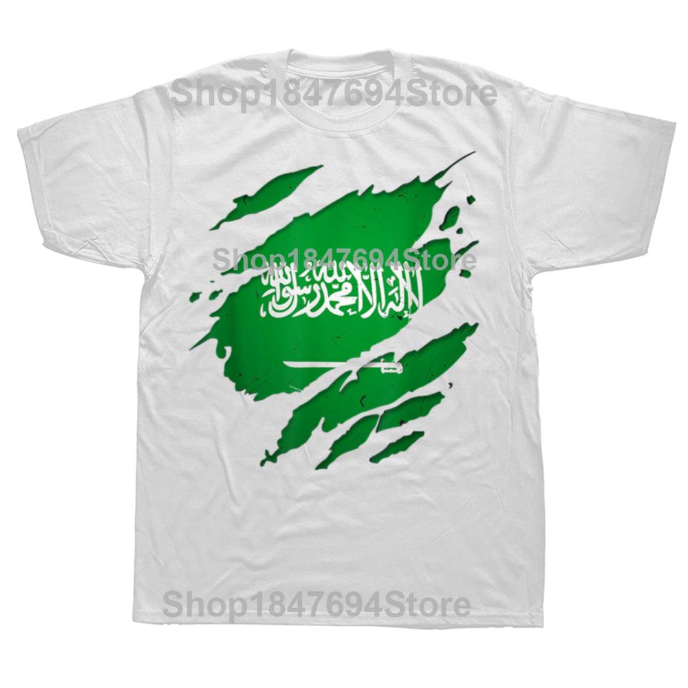 Funny Proud Saudi Arabian T Shirt Saudi Arabia Flag Tee Tops Round Neck Short-Sleeve Fashion Tshirt Clothing Casual T-shirts