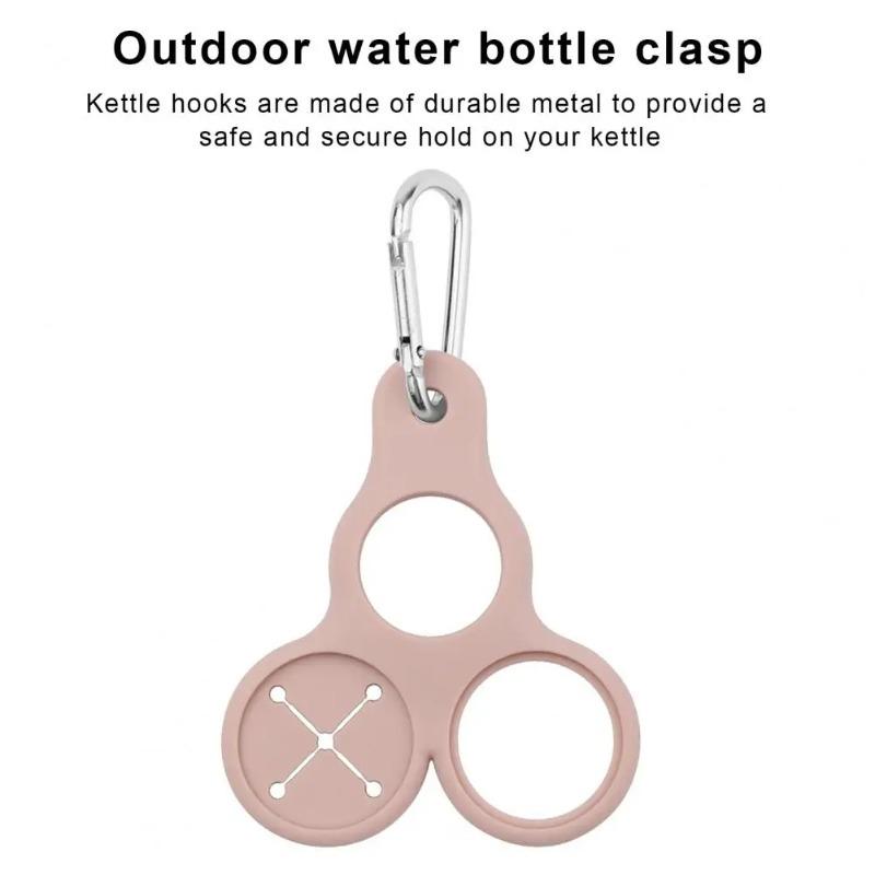 5pcs Silicone Water Bottle Buckle Water Bottle Holder 3 Holes Water Bottle Hanging Buckle Portable Beverage Container Holder