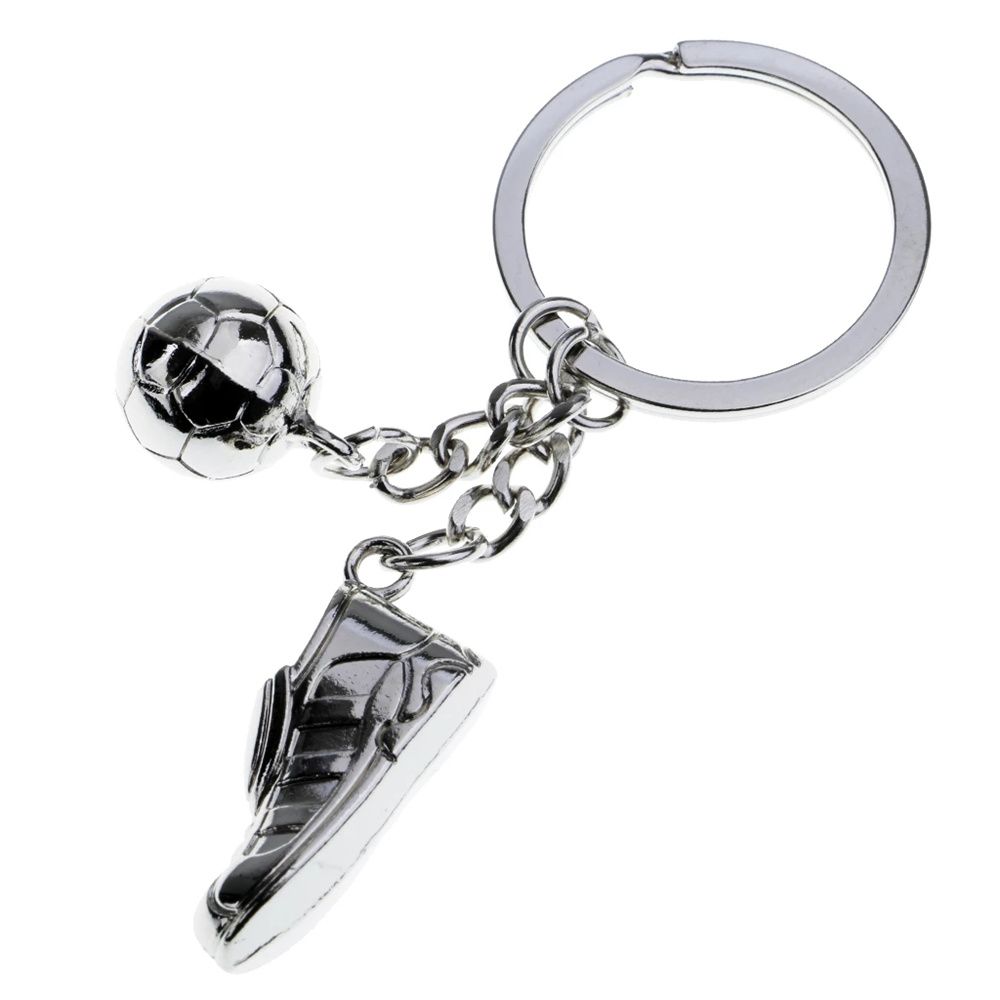 Steel Small Pendant Metal Chain Football Key Chain Sport Hanging Keychain Soccer Shoes Key Rings