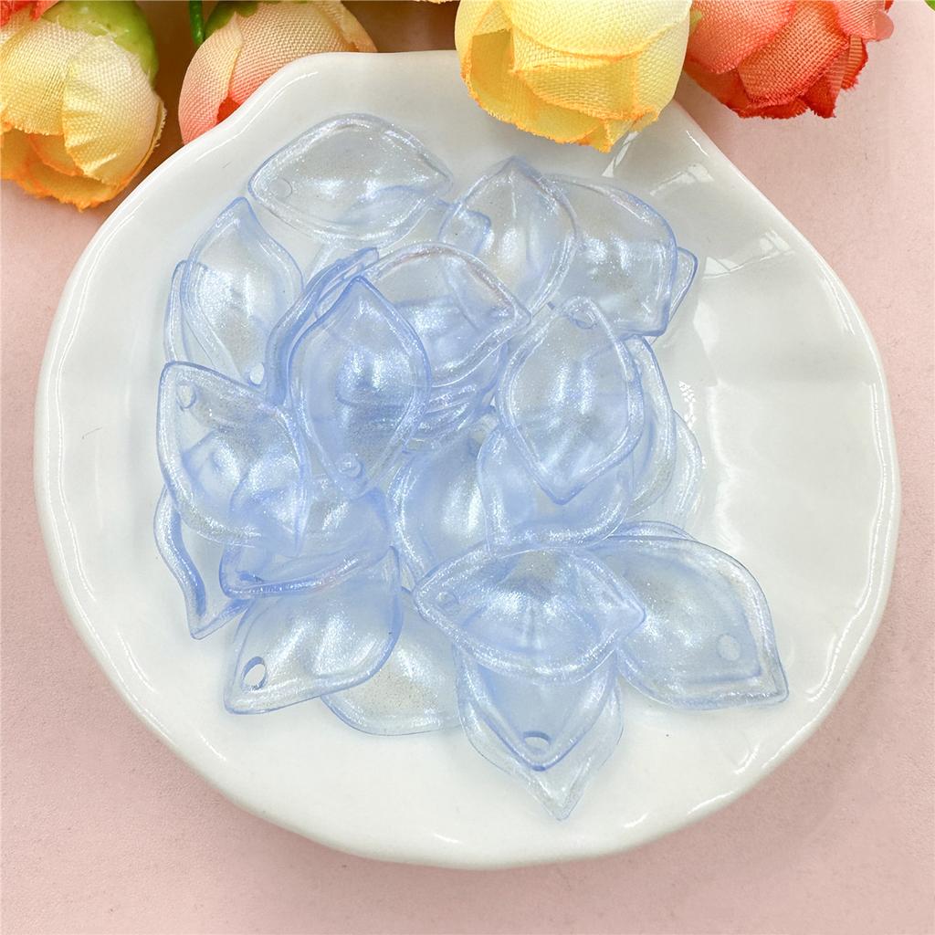 High Quality Creative Charms 200Pcs/set Beads Acrylic DIY Material Jewelry Making Leaves 13.3mm*19.6mm Pendant Powder Glitter Hair Earrings Jewelry