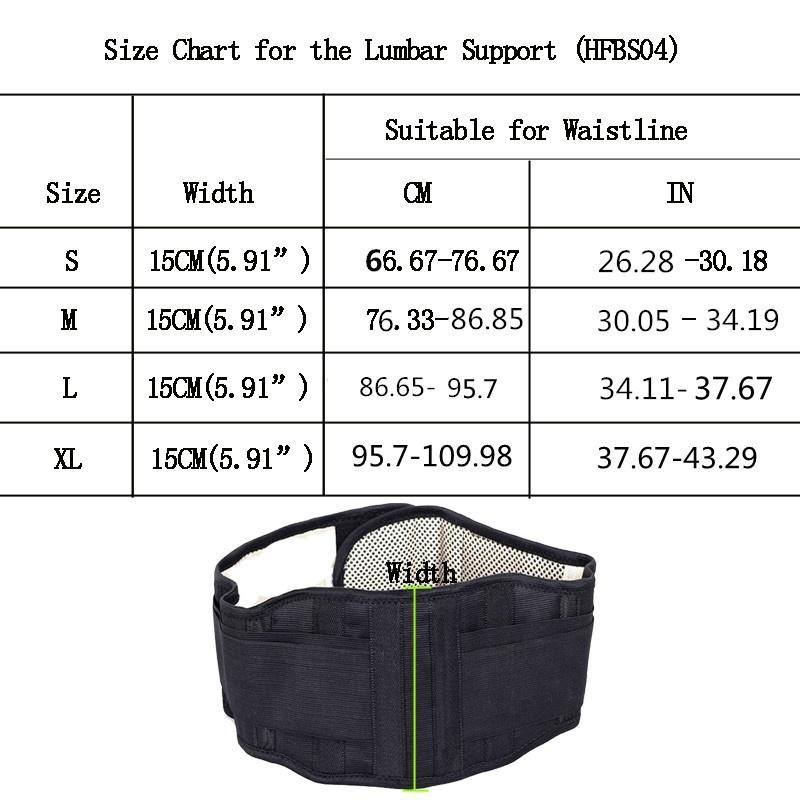 New Spontaneous Heating Waist Brace Magnetic Therapy Support Protection Belt (Color Black)