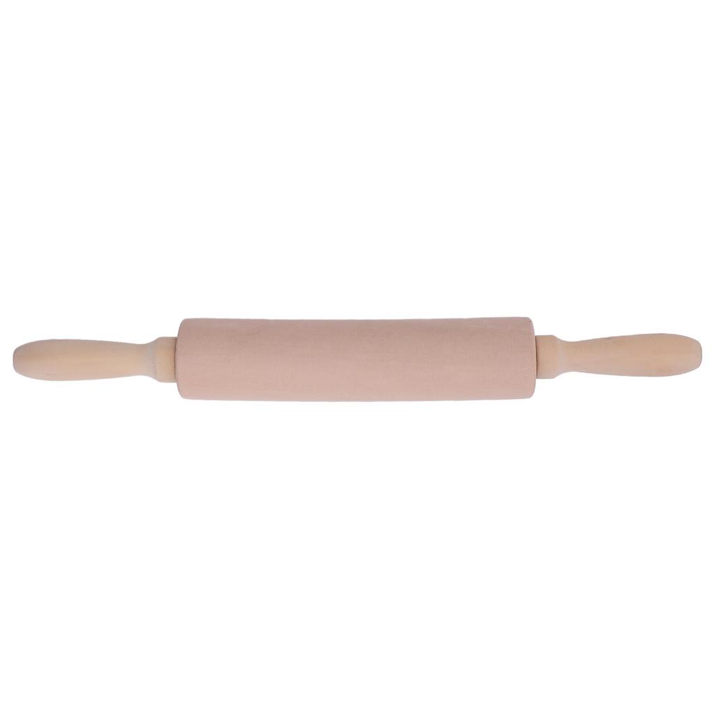 Rolling Pin for Baking Clay Shaping Beachwood Solid Wood with Stainless Steel Ball Bearing