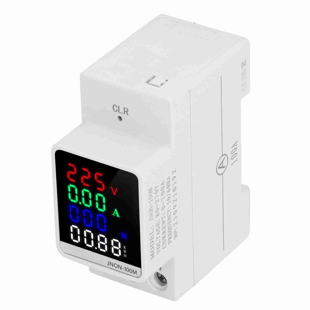 Hutschiene Energiezähler AC Digitalanzeige Strom Spannung Stromstärke Leistungsfaktor Grad Frequenz