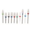 10pcs 20 Holes Nail Drill Bits Holder Ceramic Dustproof Nail Grinding Head Set for Manicure