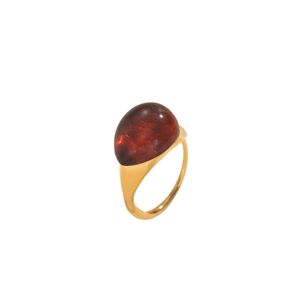 Women's Ring Personalized Inlaid Gemstone Niche High-end Design Adjustable Ring Versatile Jewelry