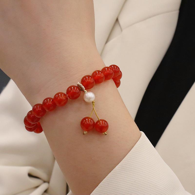 

Natural 8MM agate braceletfashion women daily jewelry gift
