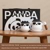Cute Panda Ceramic Coffee Mug with Tea Caddy