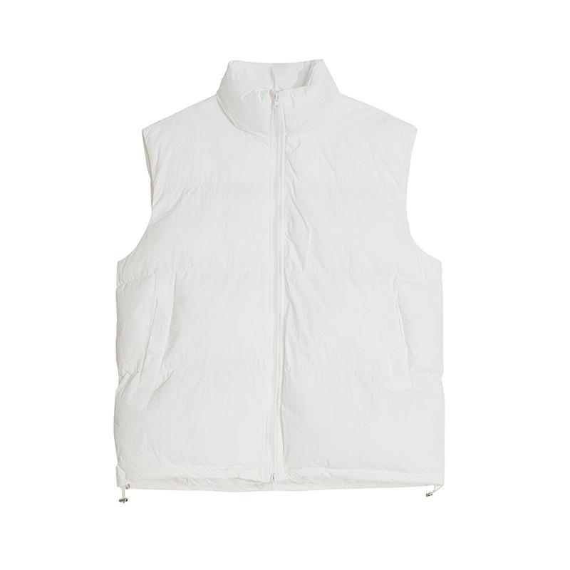 Stand Collar Cotton Vest Men's Autumn and Winter Loose Warm Coat Korean Style Trendy Sleeveless Cotton Coat