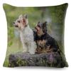 Cute MINI Dog Cushion Cover Decor Pet Animal Printed Pillowcase Polyester Pillow Case for Sofa Home Car Cm