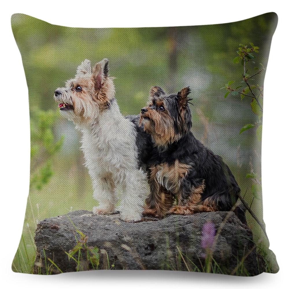 Cute MINI Dog Cushion Cover Decor Pet Animal Printed Pillowcase Polyester Pillow Case for Sofa Home Car Cm
