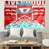 Liverpool F.C Print Wandkleed, Lichtgewicht Wanddecoratie, voor Slaapkamer, Studentenkamer, Woonkamer, Huis Kunst Decoratie - Verjaardag Kerstcadeau voor Vrienden