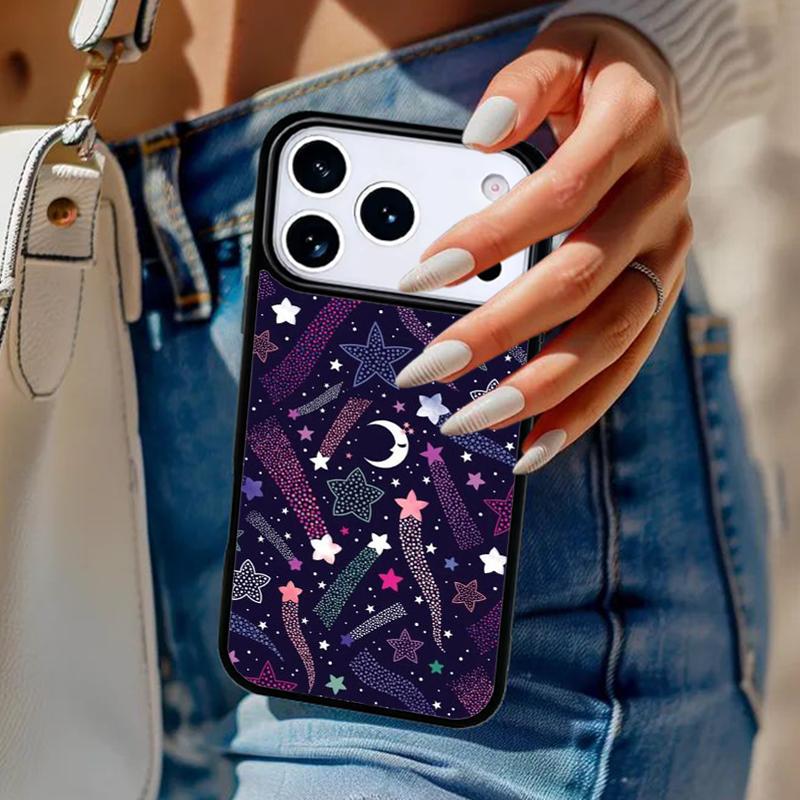 Capa de Celular Céu Estrelado Para iPhone 17 Air 14 15 13 12 Max Capa Para Apple 16e 11 Pro Max Plus Coque