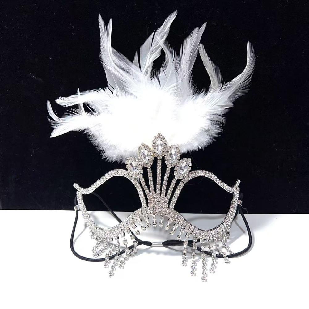Creative Rhinestone Mask High-End Sparkle Masquerade Mask Half-Face Mask Carnival Parties
