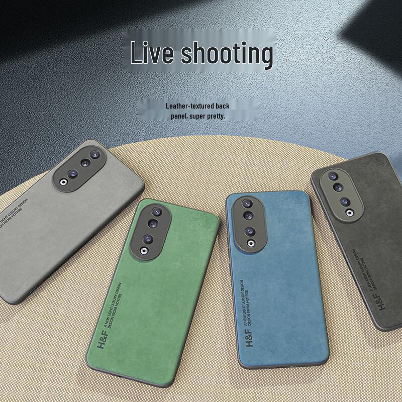 Rehoo Suede-Feel Full-Coverage Lens Phone Case for Honor