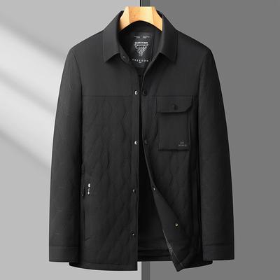 Hiver Nouveau Doudoune Courte pour Homme Duvet de Canard Blanc Veste Business Décontractée Thermique à Revers Slim