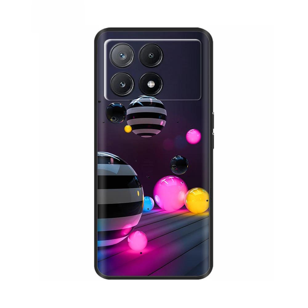 For Xiaomi Poco X6 Pro Case PocoX6 Fashion Cat Flower Soft Silicone Back Phone Case for Poxo C6 PocoX6 Pro X 6 Cases Etui Funda