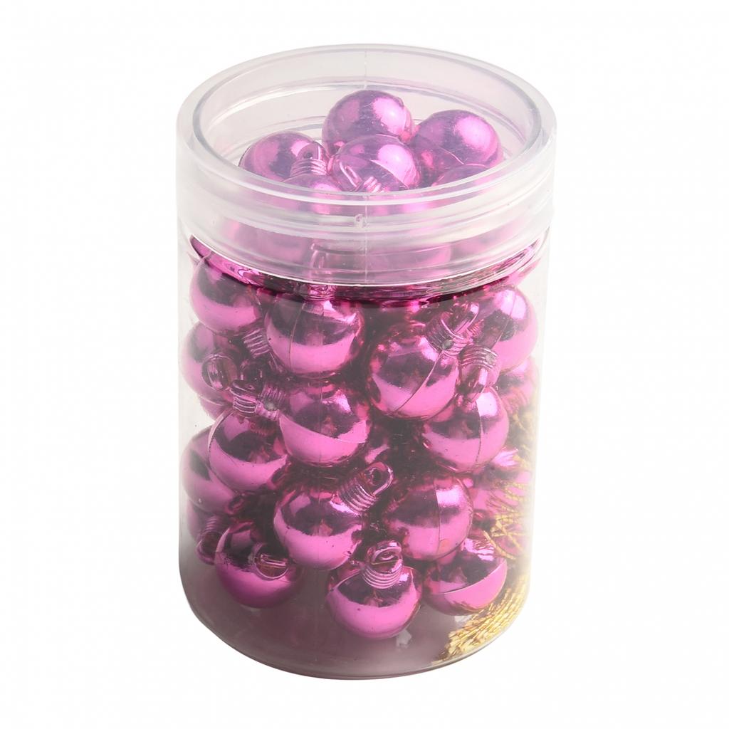 Vibrant Plastic Christmas Baubles 48PCS Glitter Tree Decorations 1 5cm