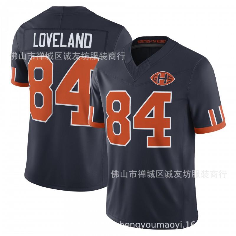 Herren Rugbyshirt 3. Gen Bears Team Spieler-Nummern 4 15 18 25 84 Dunkelblau Sportbekleidung