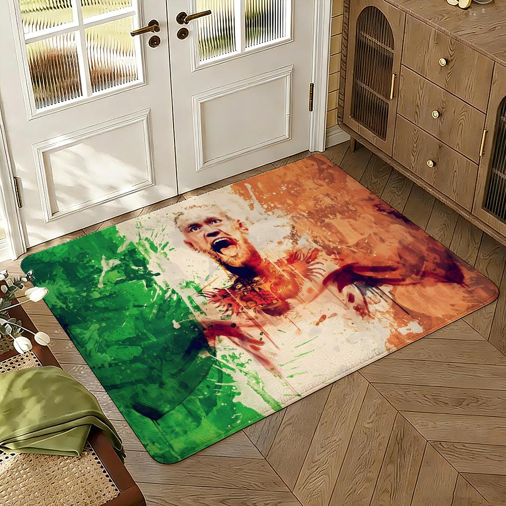 Boxer C-Conor M-McGregor Floor Mat Soft Thickened Absorbent Non-Slip Bedroom Living Room Door Mat Home Decor Flannel Rugs