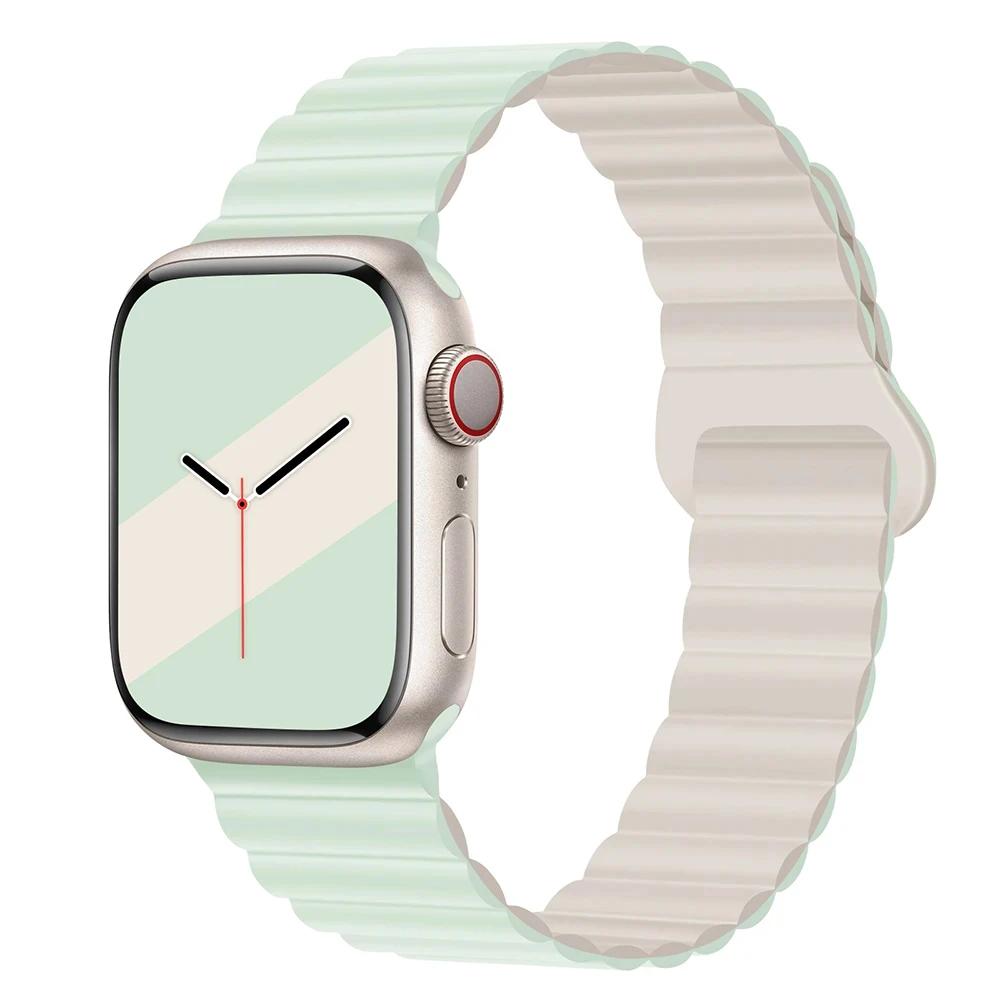 

Magnetic Strap Silicone Sport Bracelet Bands For Apple Watch 41mm 42mm 44mm 45mm 46mm 49mm iWatch Series 11 10 9 8 7 6 5 4se Series 10 11 46mm