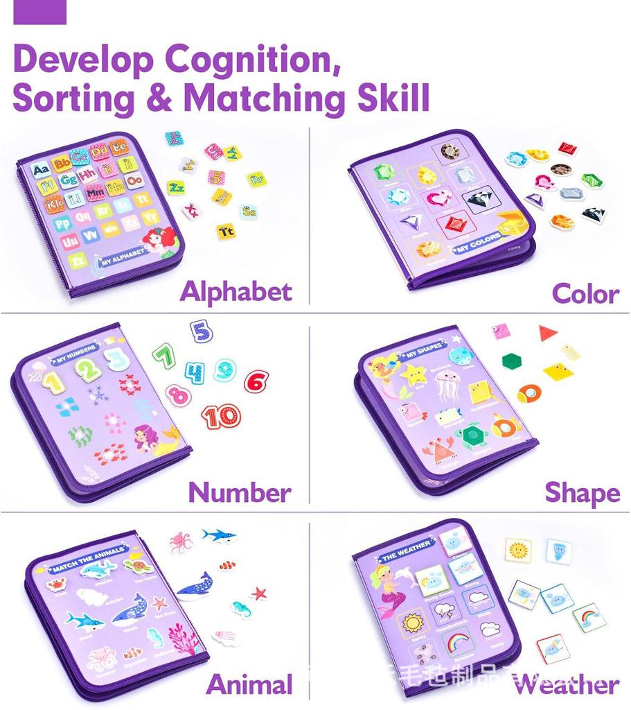 Popular Baby Early Education Felt Backpack Busy Board Toy